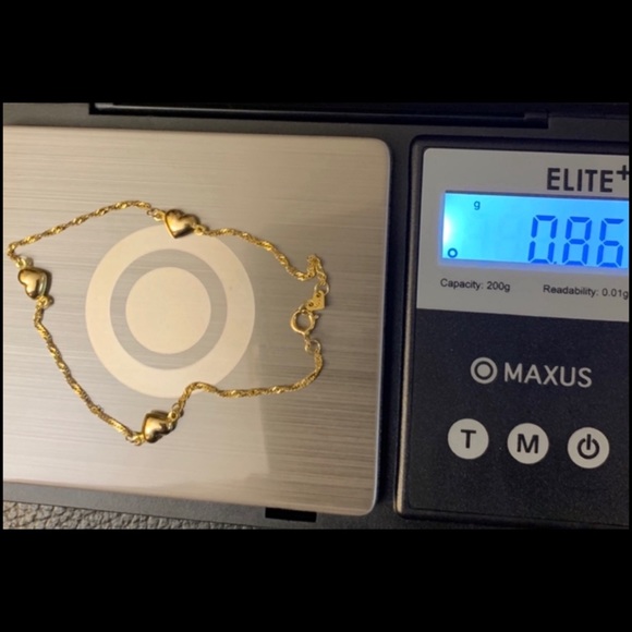 👑✅PRICE FIRM✅ Genuine 14kt Solid Gold 3 Heart Bracelet - Picture 8 of 13